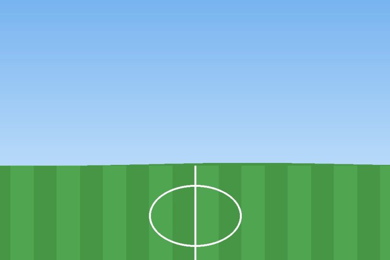 Campo de futebol visto da arquibancada